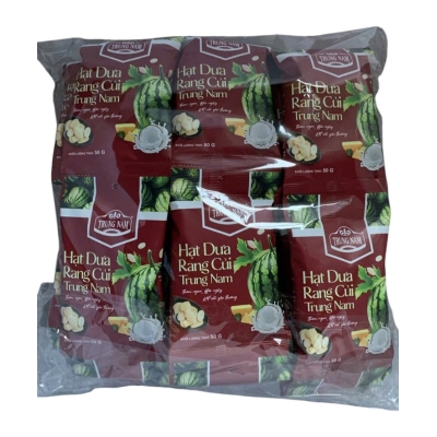 Hạt dưa Trung Nam 50g ( dây 10 gói x 3 túi đỏ, vị bơ dừa)