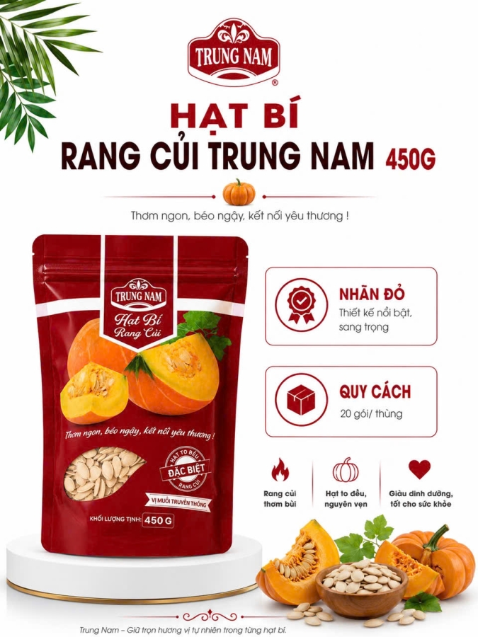 Hạt bí 450gr nhãn đỏ